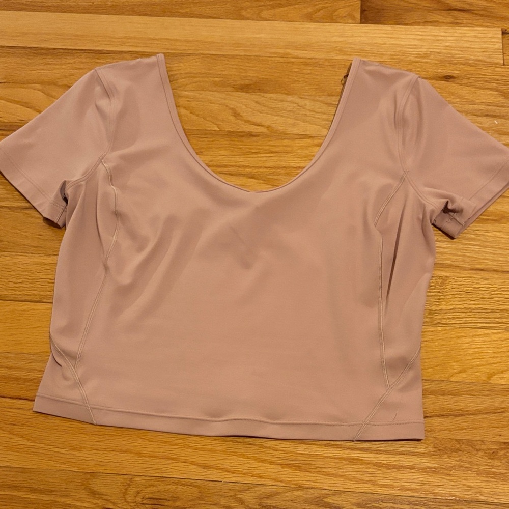 Elegant Scoop Neck Crop Top - Blush